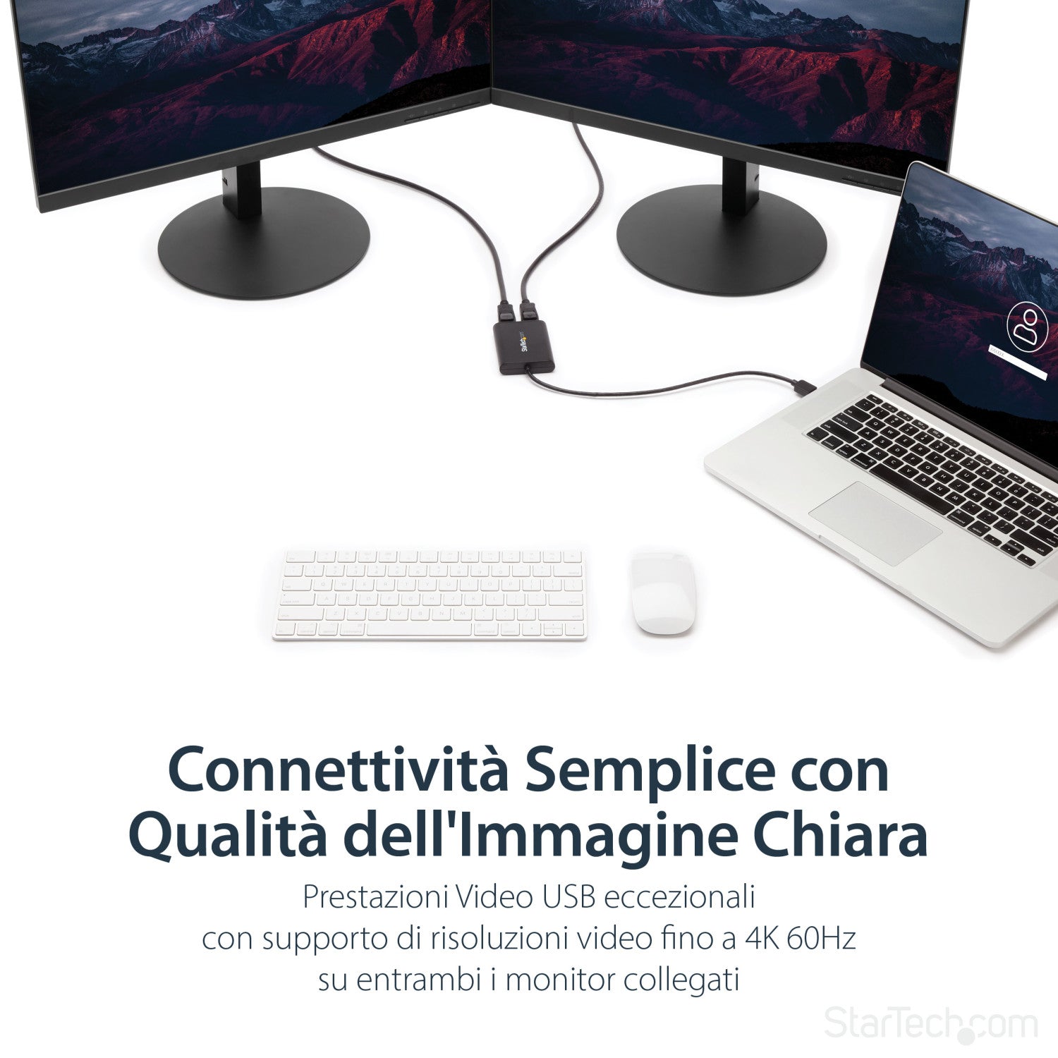 StarTech.com Adattatore USB a due DisplayPort - 4K 60 Hz - USB 3.0 (5 Gbps)