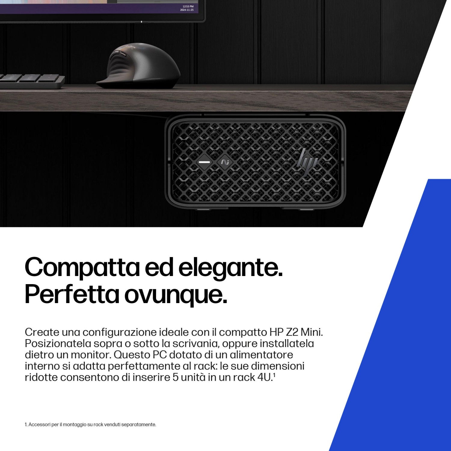 HP Z2 Mini G1a Wolf Pro Security Edition Copilot PC AMD Ryzen AI Max PRO 390 64 GB LPDDR5x-SDRAM 1 TB SSD Windows 11 Pro Mini PC Stazione di lavoro AI Workstation, AI PC Nero
