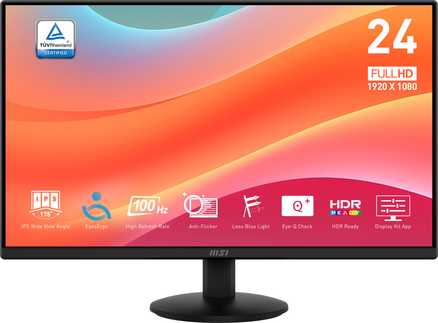 MSI Pro MP242L Monitor PC 23,8 pollici 1920 x 1080 Pixel Full HD LCD Nero