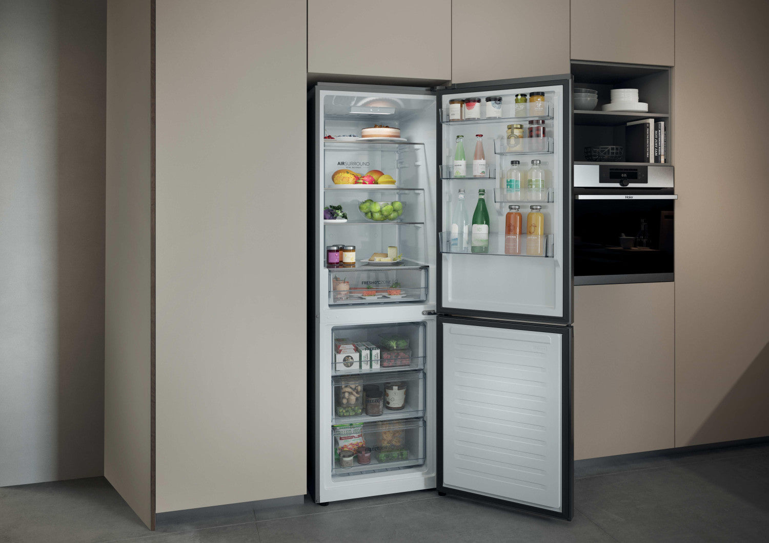 Haier HDPR1618CNPK frigorifero Libera installazione 352 L classe C Acciaio inox