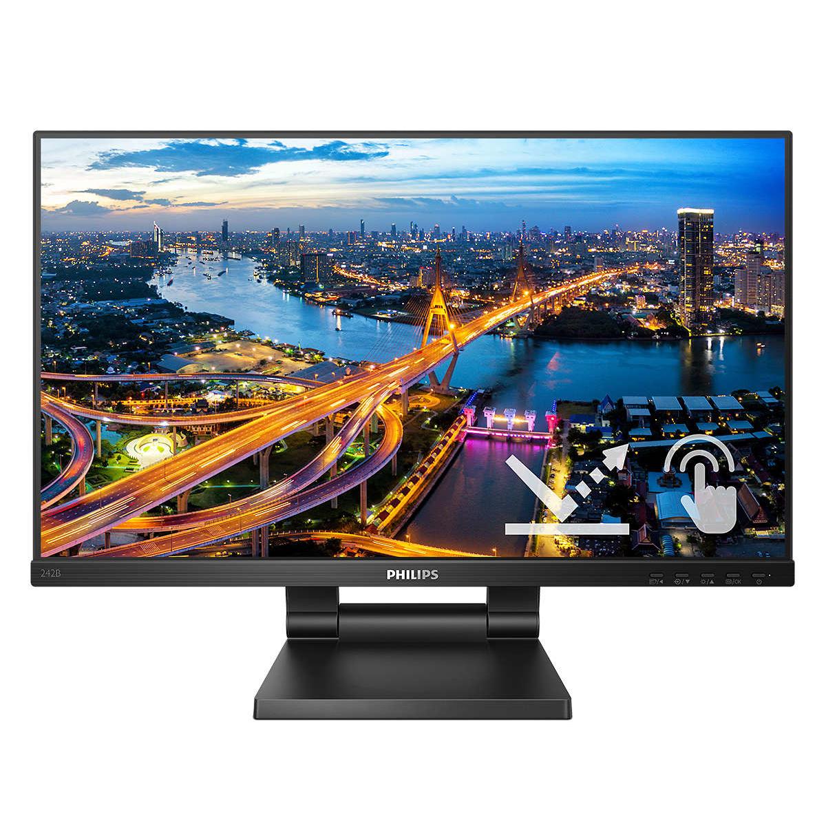 Philips 242B1TC/00 Monitor PC 60,5 cm (23.8pollici) 1920 x 1080 Pixel Full HD LED Touch screen Nero