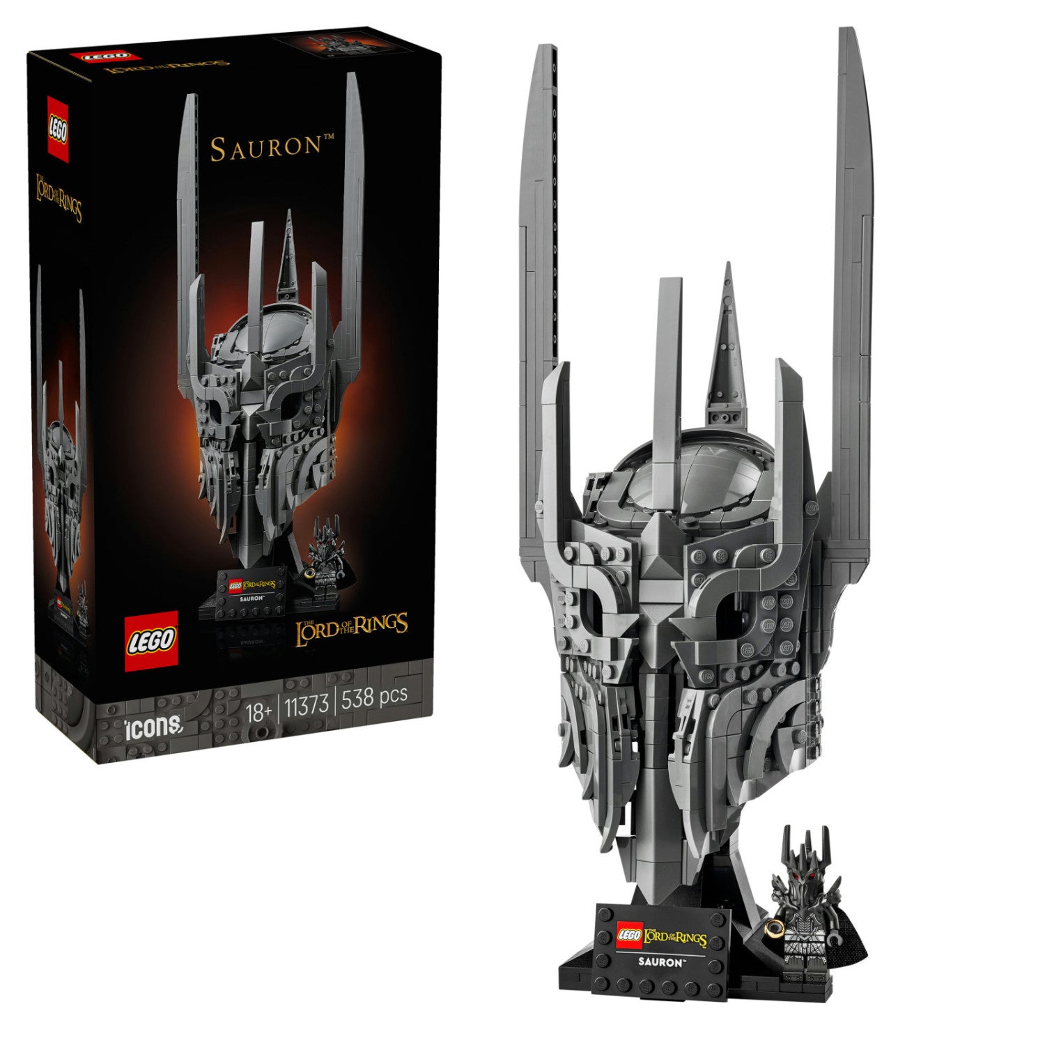 LEGO Icons Il Signore degli Anelli Elmo di Sauron 11373 Set da Costruzione 538 Pezzi 18