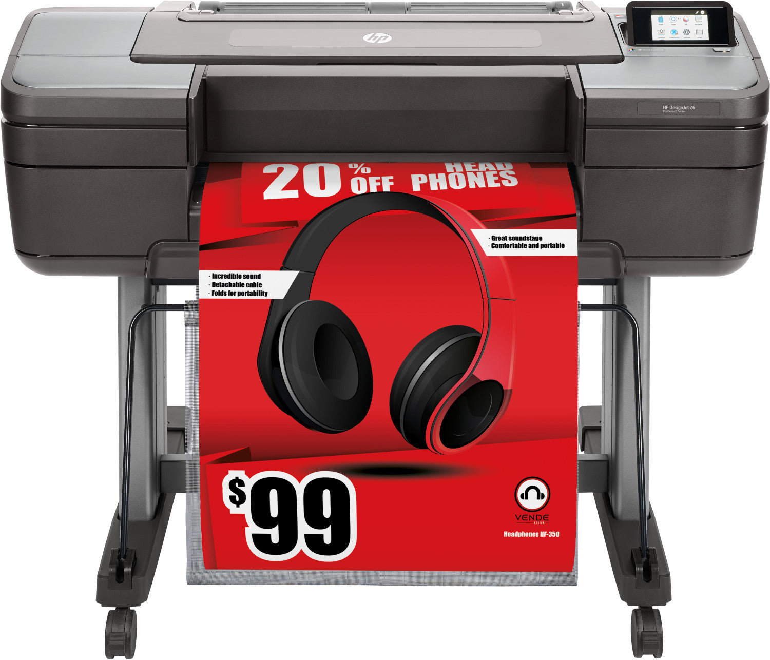 HP T8W15A Designjet Z6 24 Stampante Grandi Formati a Colori 2400x1200 DPI A1 594x841 mm Nero