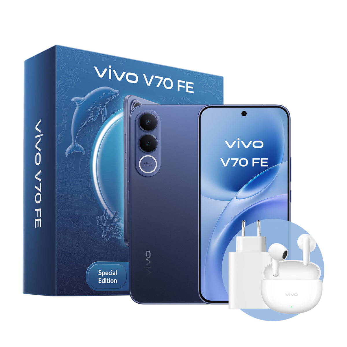 VIVO V70 Fe 17,4 cm (6.83") Doppia SIM Android 16.0 5G USB tipo-C 8 GB 512 GB 7000 mAh Blu