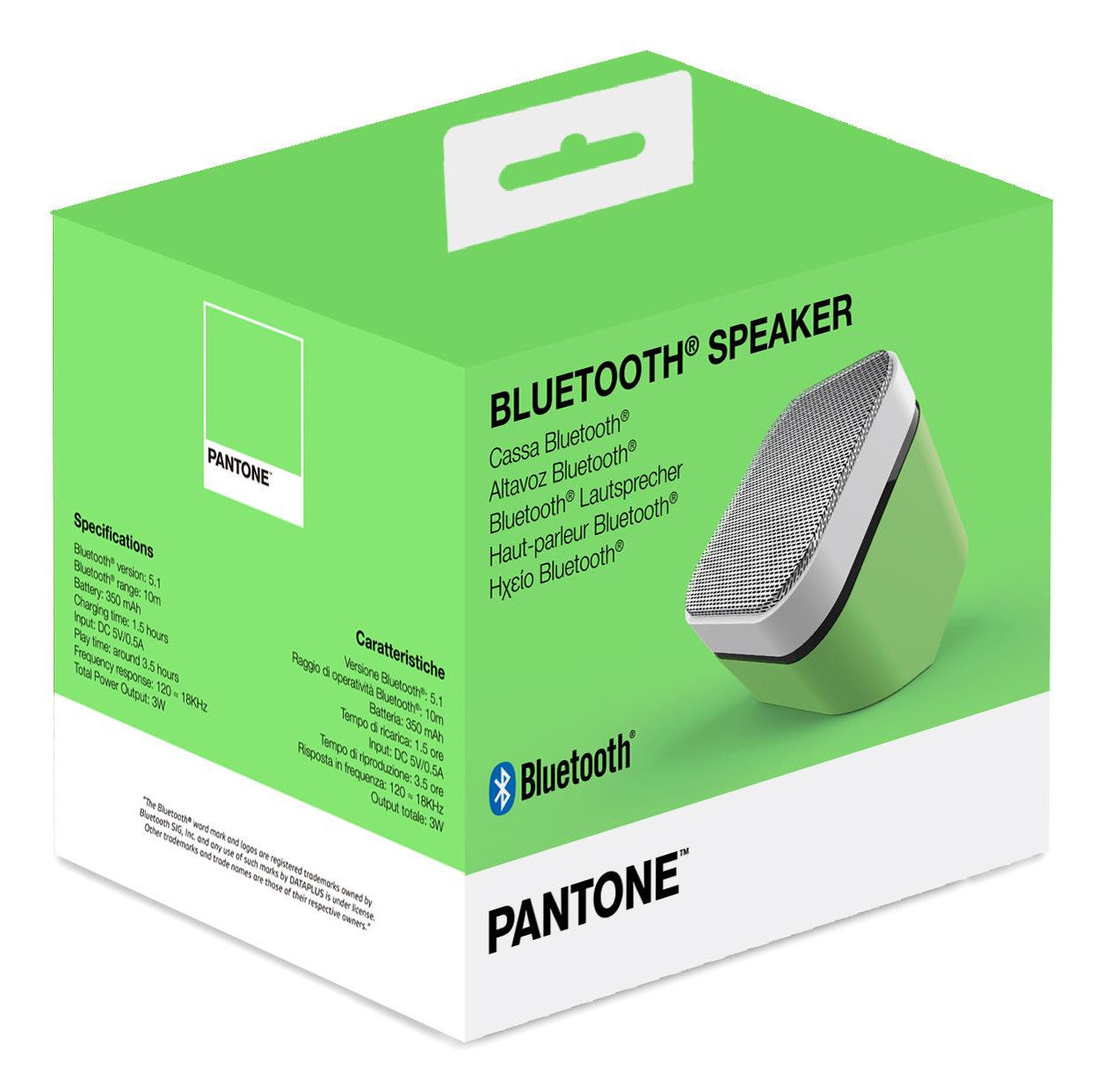 Pantone PT-BS003G altoparlante portatile e per feste Altoparlante portatile mono Verde 3 W