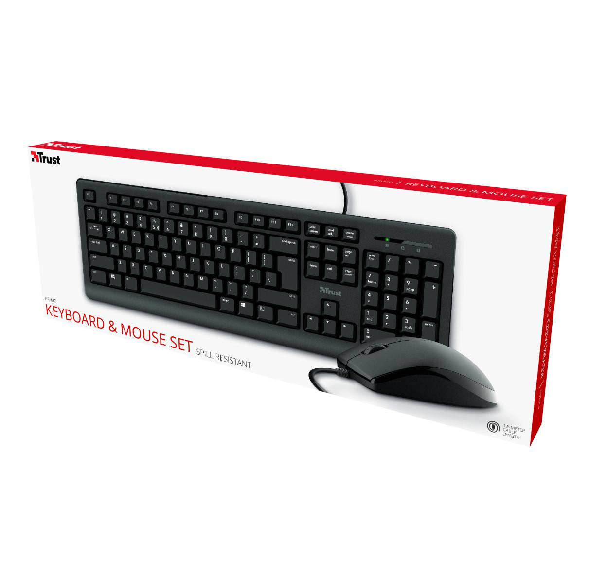 Trust 23971 tastiera Mouse incluso USB QWERTY Italiano Nero