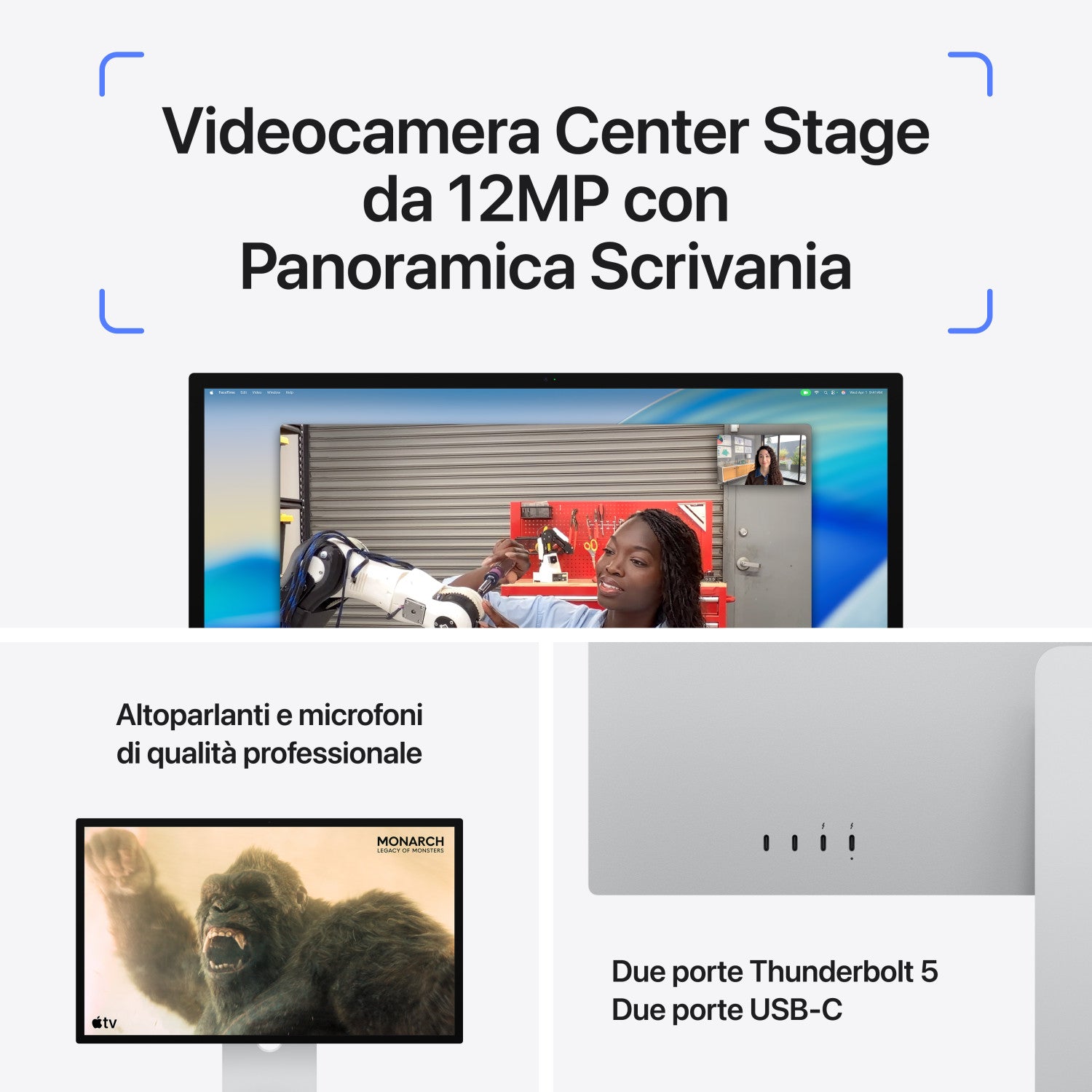 Apple Studio Display - Vetro standard - Adattatore di montaggio VESA (Sostegno non incluso)