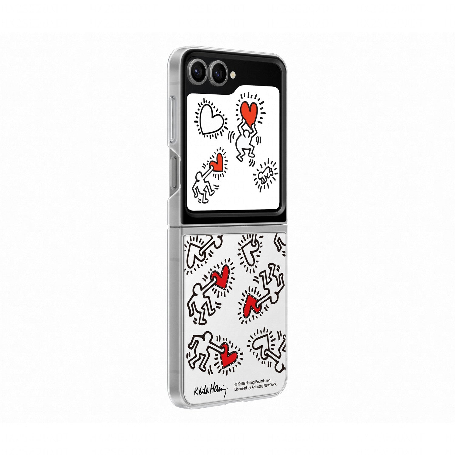 FlipSuit Case Keith Haring Card Samsung EF-ZF741CWEGWW per Galaxy Z Flip 6 Bianco