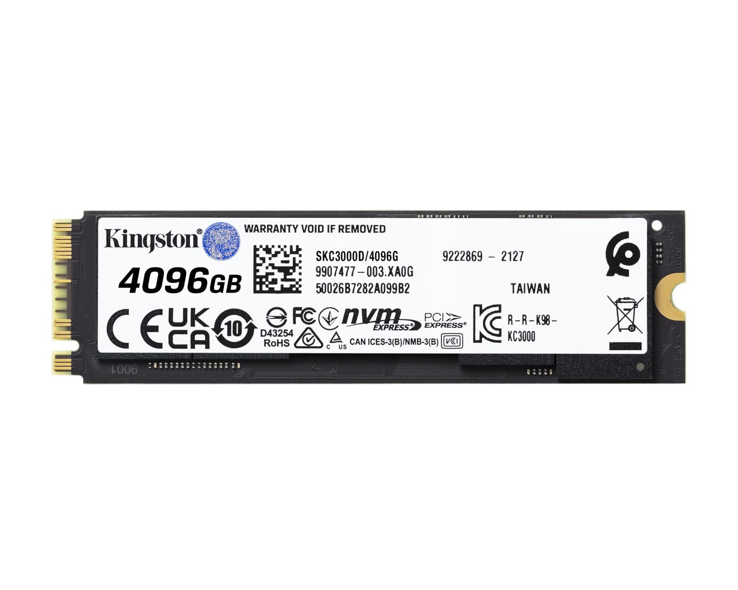 Kingston Technology KC3000 4,1 TB PCI Express 4.0 3D TLC