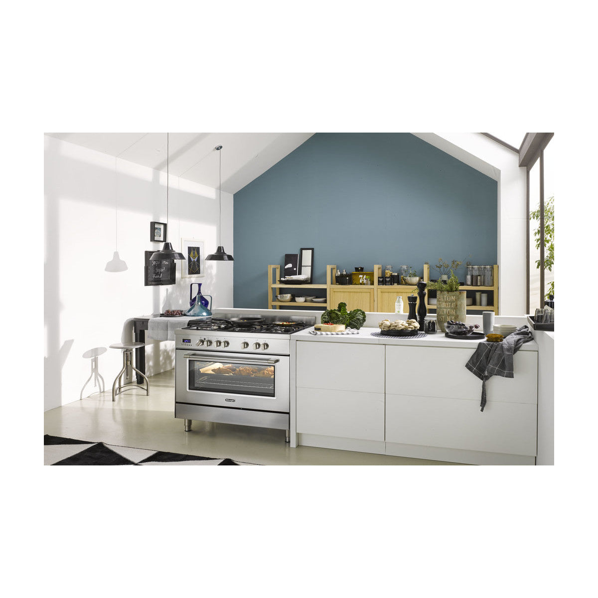 De Longhi Linea PRO Cucina Elettrico Gas Antracite, Nero, Acciaio inox