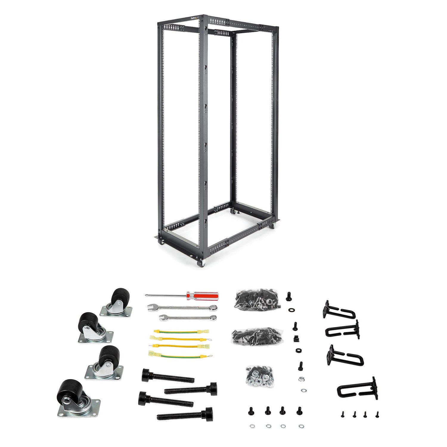 StarTech.com 4POSTRACK42 rack Rack indipendenti Nero