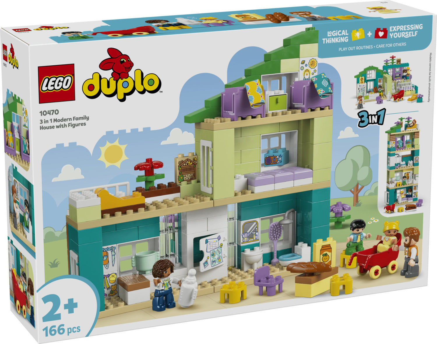 LEGO DUPLO Town Casa Familiare Moderna 3 in 1 Con Personaggi 10470 - 166 Pezzi