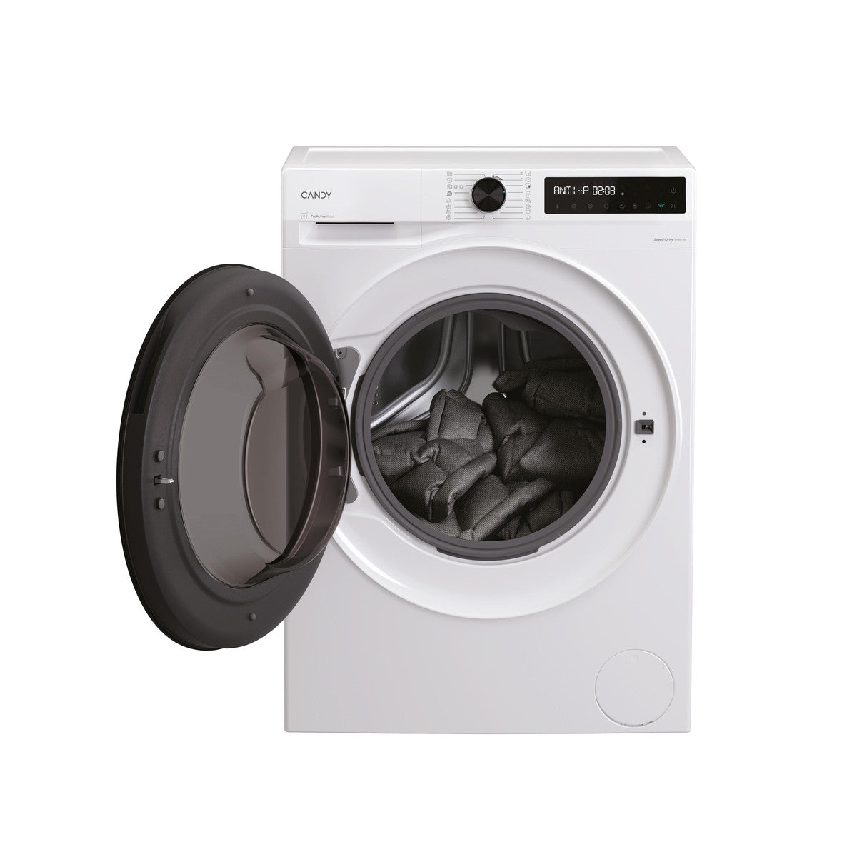 Candy ProWash 500, Lavasciuga Slim 9 5 KG, 20 più efficente della classe A, 1400 giri, Bianco, Inverter, Vapore, Wi-Fi, BWR 495BL8-S