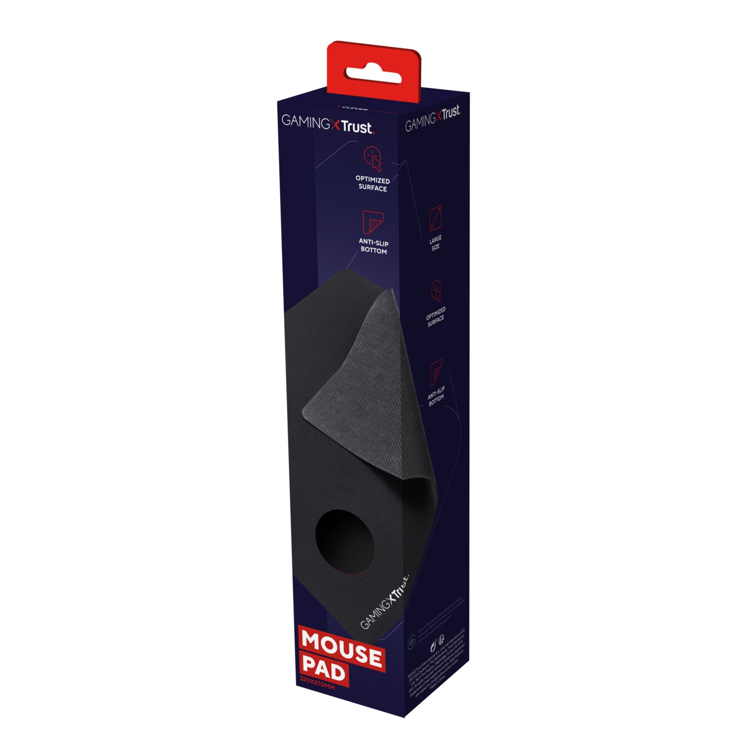 Trust GXT 754 Tappetino per Mouse Mousepad L Nero