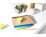 3M Post-it 2051L pouch autoadesiva Quadrato Blu, Verde, Turchese, Giallo 400 fogli Autoadesivo