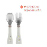 Chicco 00016102150000 posata per bambino Set di posate per bambini Rosa Acciaio inox