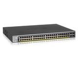 NETGEAR GS752TP-300EUS switch di rete Gestito L2/L3/L4 Gigabit Ethernet (10/100/1000) Supporto Power over Ethernet (PoE) 1U Nero
