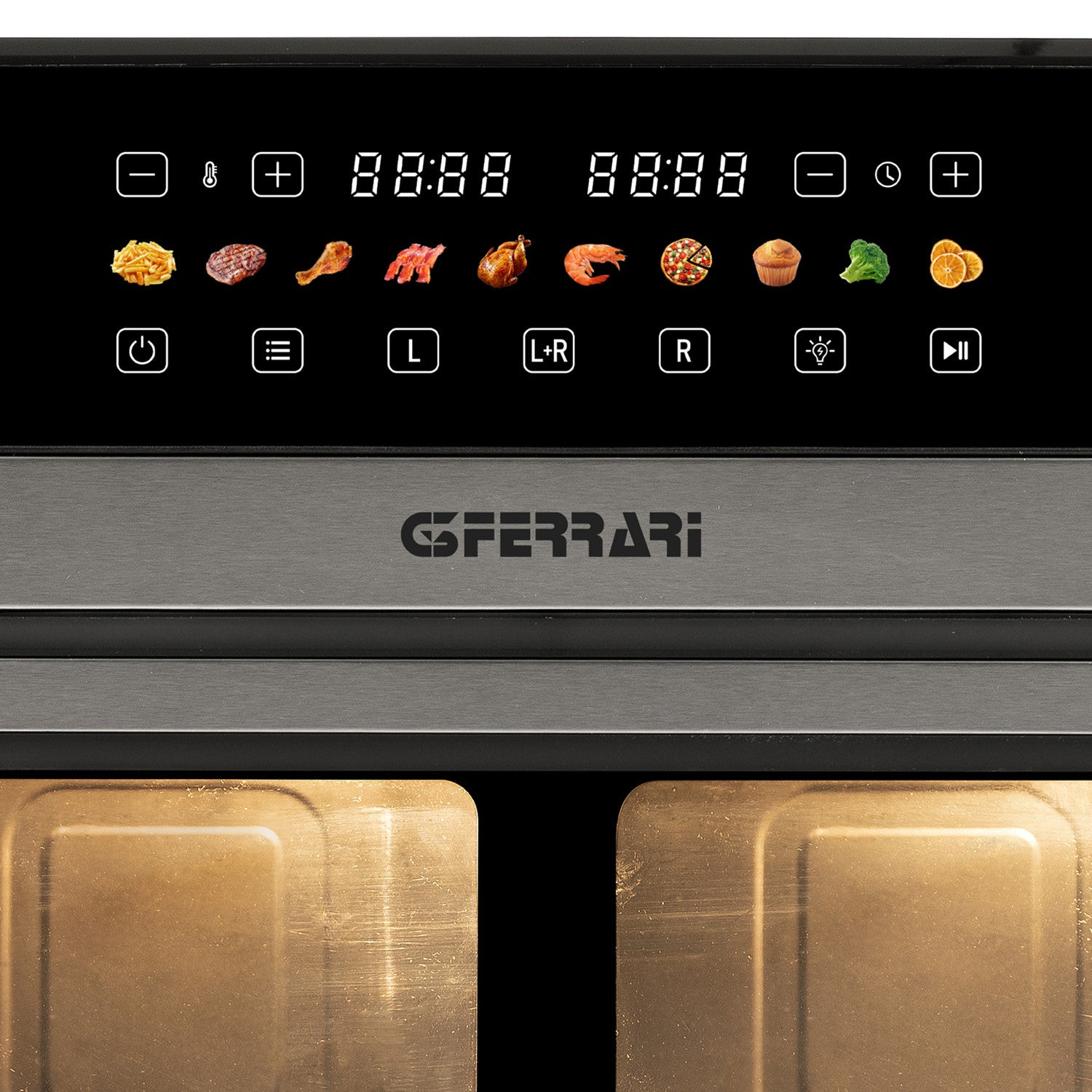 G3 Ferrari G10223 Friggitrice ad aria calda Doppia 12 L Indipendente 2200 W Nero, Acciaio inox