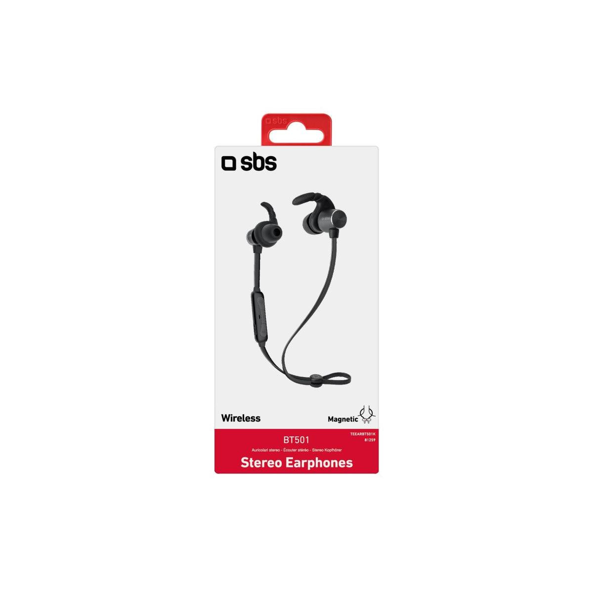 SBS TEEARBT501K cuffia e auricolare Wireless In-ear Sport Bluetooth Nero