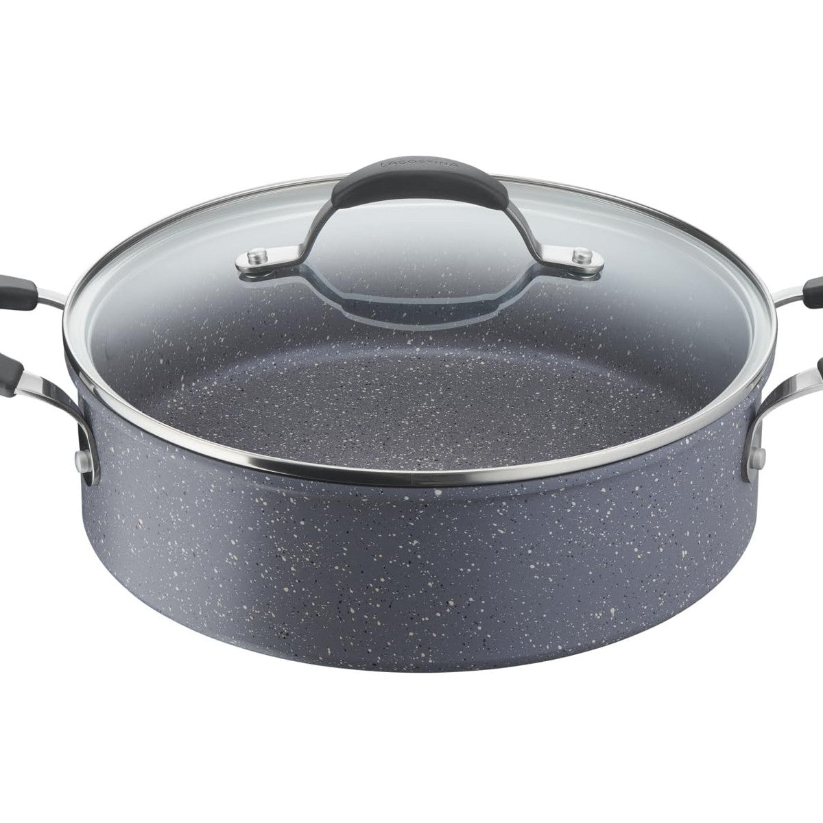 Lagostina Tempra Mineral Tegame Antiaderente Con Coperchio In Vetro 26 Cm, Compatibile Induzione, Grigio