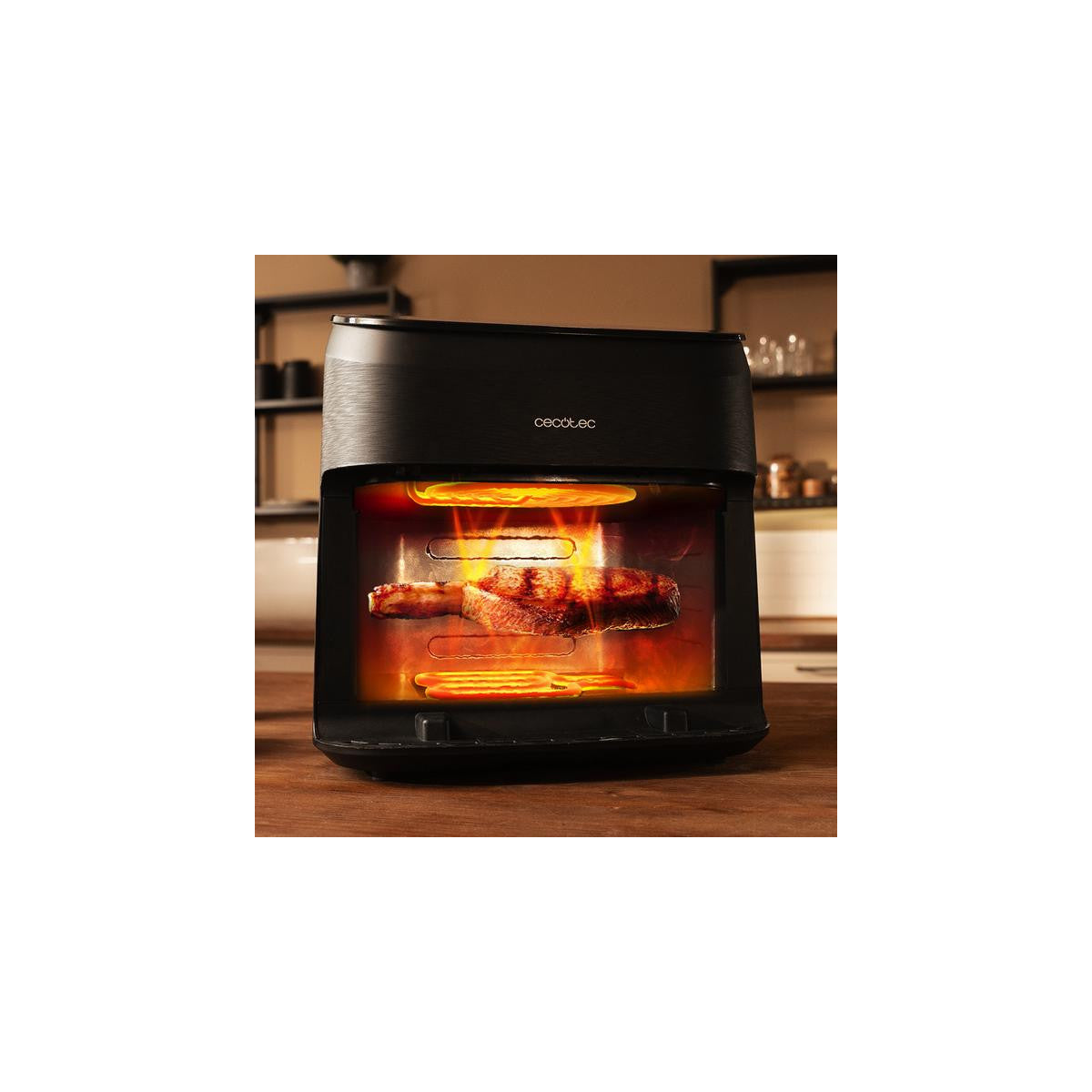 Cecotec Cecofry Grill Smokin' 8500 Singolo 8,5 L 2200 W Friggitrice ad aria calda Nero, Marrone