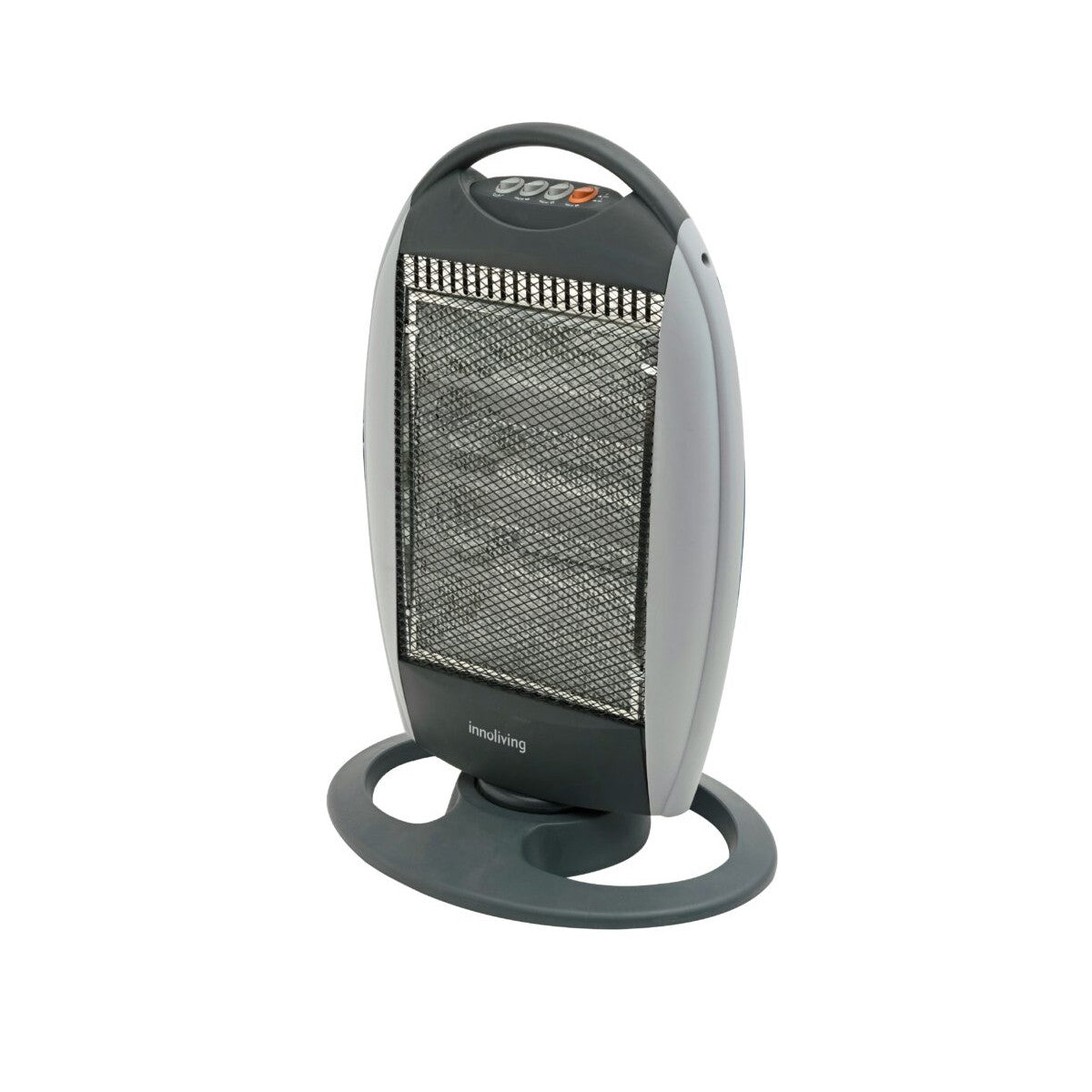 Innoliving INN-577 stufetta elettrica Interno Nero, Grigio 1200 W Riscaldatore di ambienti elettrico alogeno