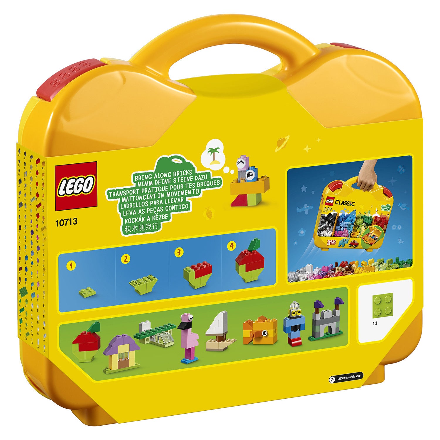 LEGO Classic 10713 Valigetta Creativa 213 Pezzi Set Costruzioni 4 Anni