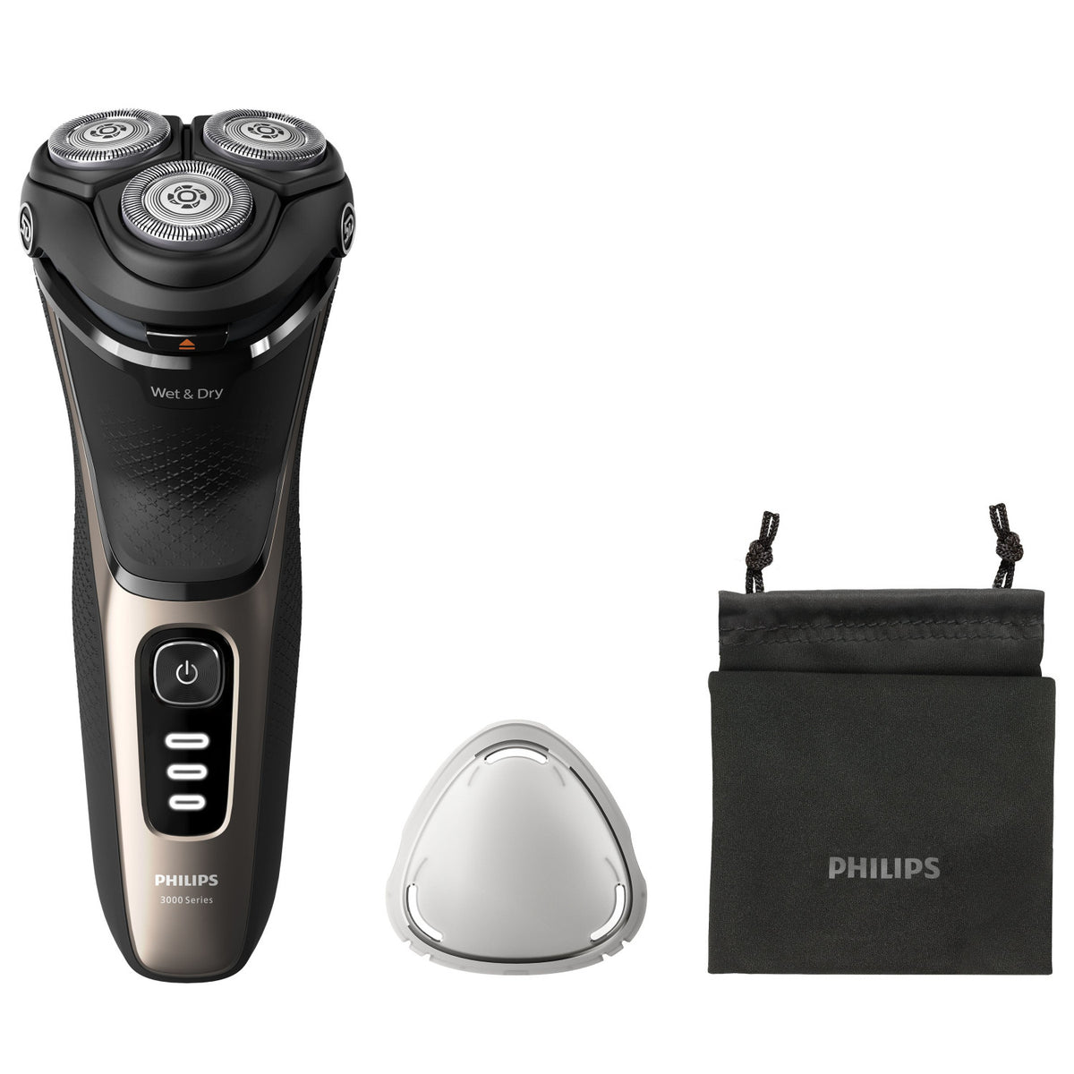 Philips Shaver 3000 Series S3242/12 Rasoio Elettrico Wet e Dry Nero