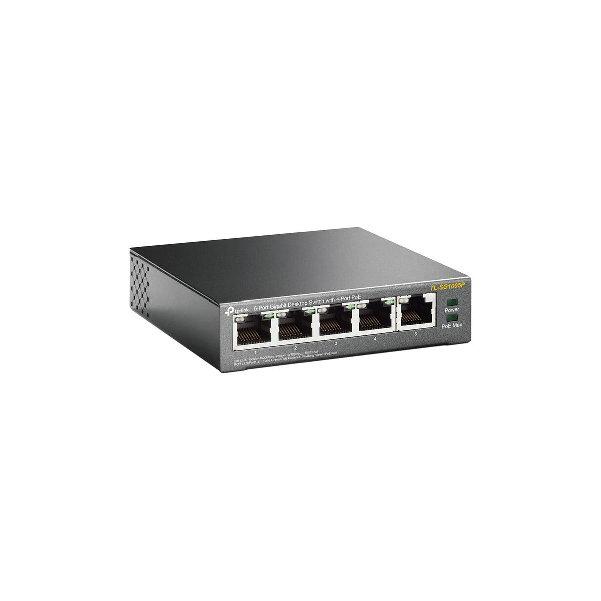 TP-Link TL-SG1005P Switch di Rete Non gestito Gigabit Ethernet Supporto Power Over Ethernet Nero