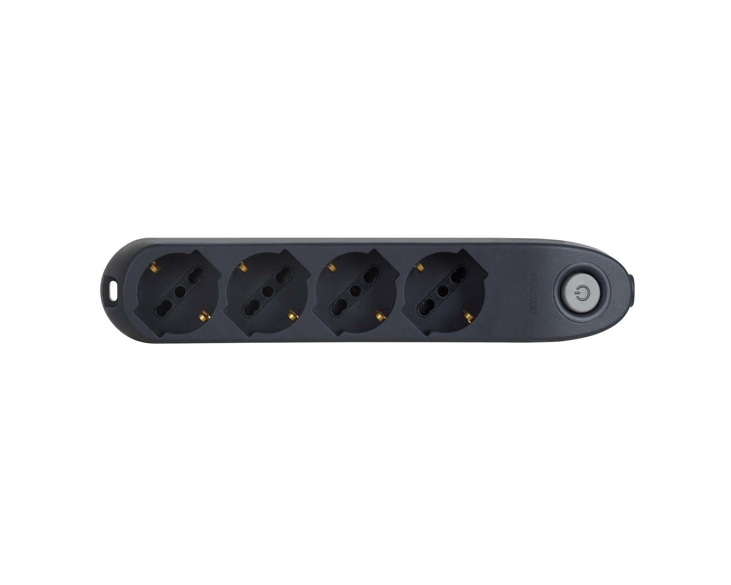 bticino Poker prolunghe e multiple 1,5 m 4 prese AC Interno Grigio