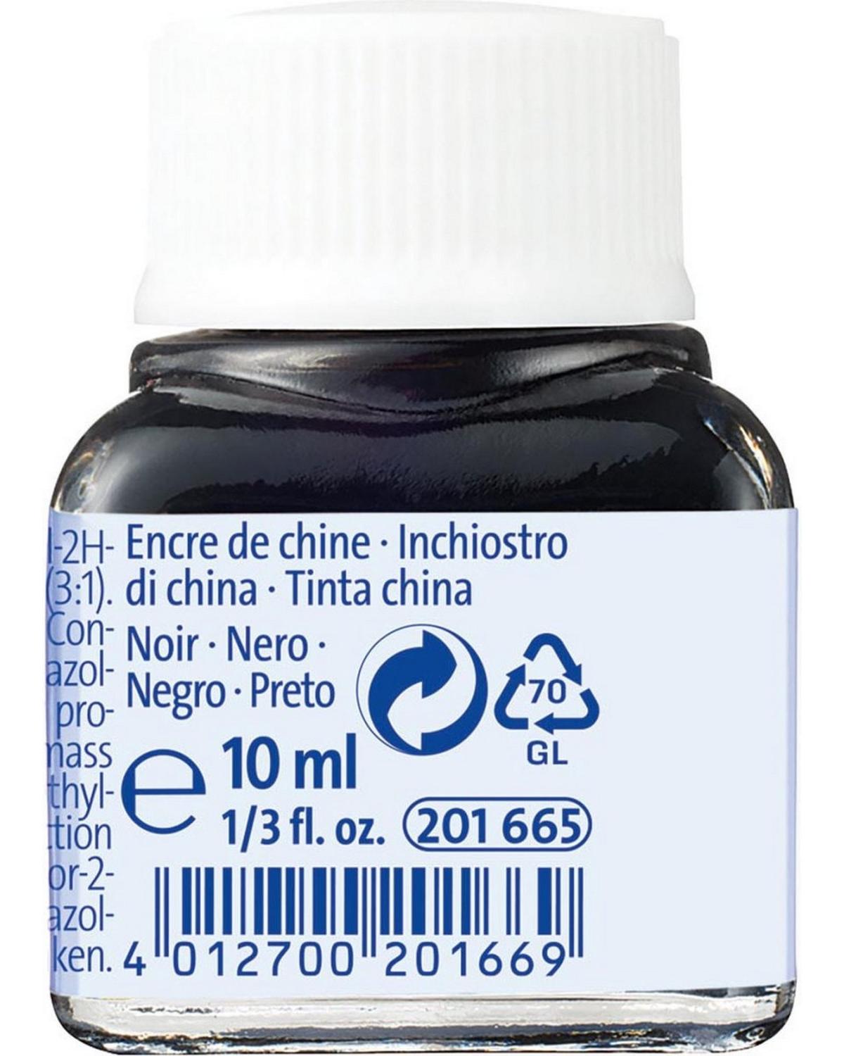 Pelikan Inchiostro di china nero, flacone da 10 ml