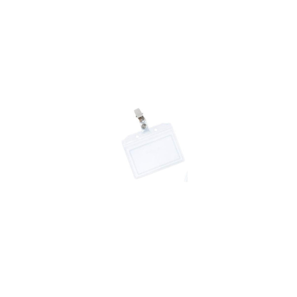 Plastidea Portabadge in PVC Flessibile con Clip Nichelata 91x64 mm - Confezione da 50 Pezzi