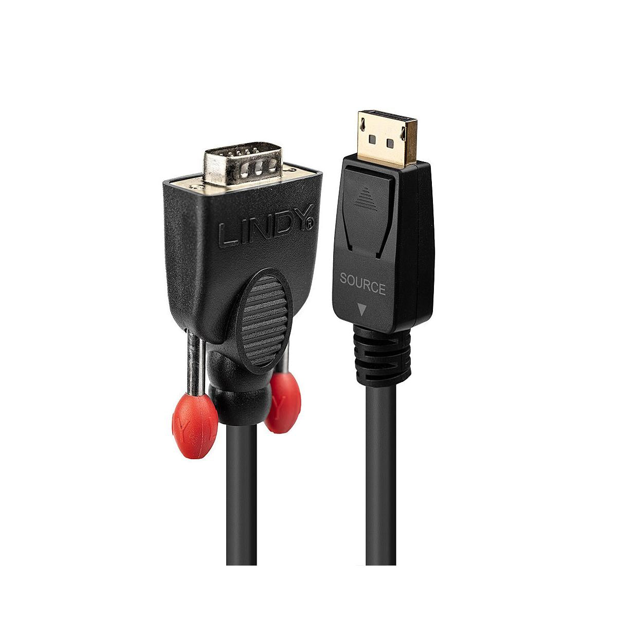 Lindy 41943 cavo e adattatore video 3 m VGA (D-Sub) DisplayPort Nero