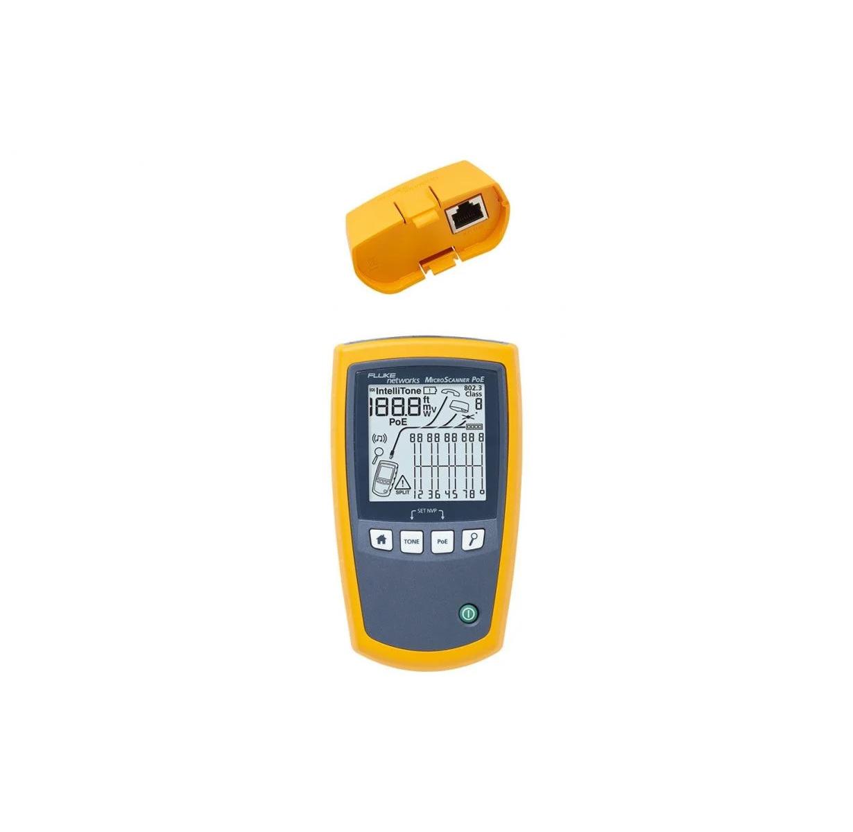 Fluke MicroScanner PoE Tester PoE Blu Giallo