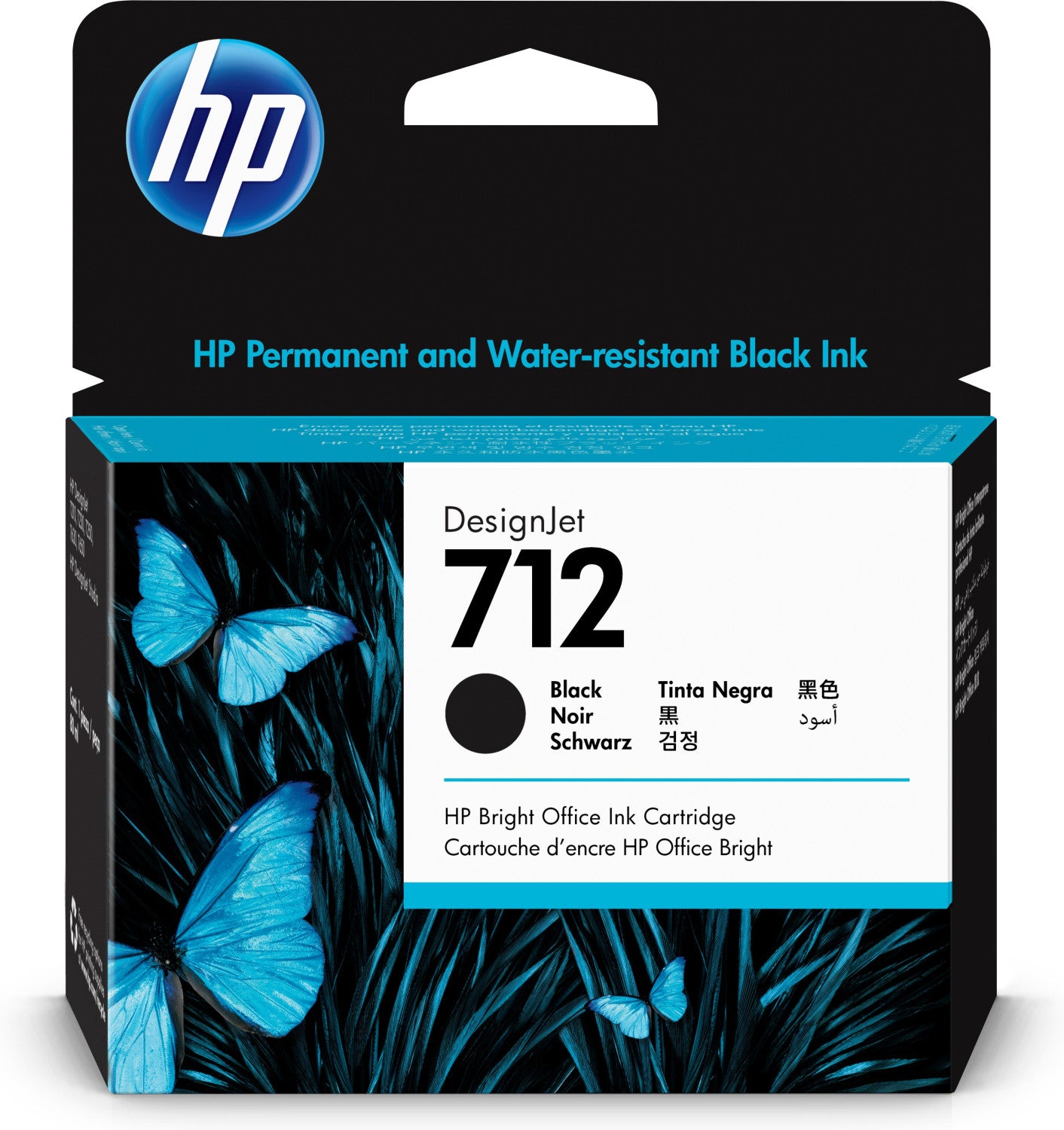 HP 712 80 ml Black DesignJet Ink Cartridge Cartuccia d'Inchiostro 1 pz Resa Elevata XL