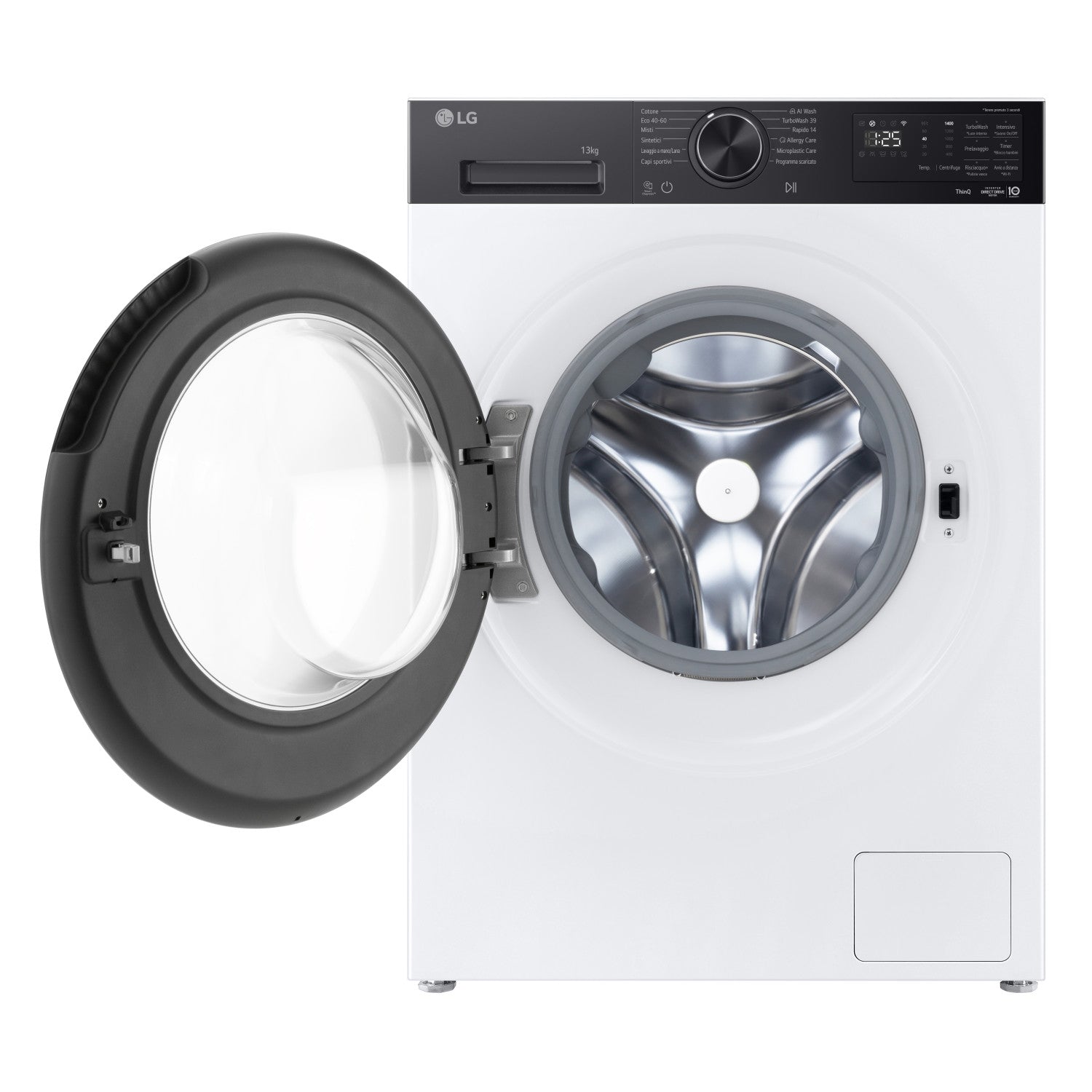 LG F4NX5013TKB Lavatrice intelligente 13 kg Classe A-40% Bianco/Nero