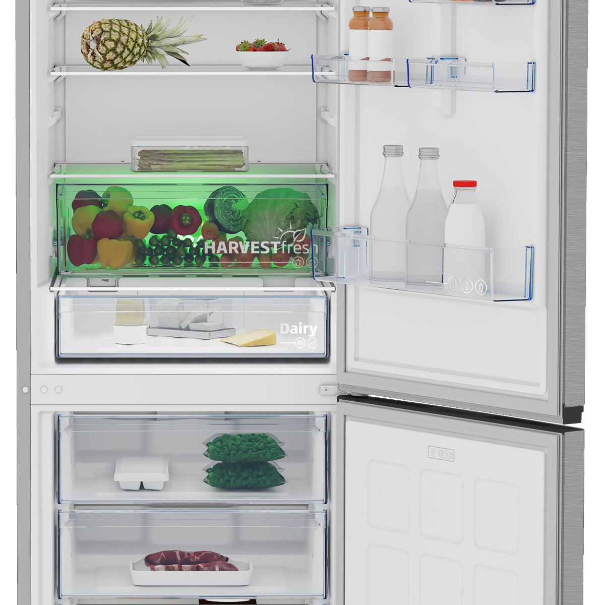 Beko B3RCNE564HXB frigorifero con congelatore Libera installazione 490 L classe E Argento
