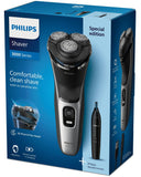 Philips S3143/02 rasoio elettrico Rotazione Trimmer Nero, Argento