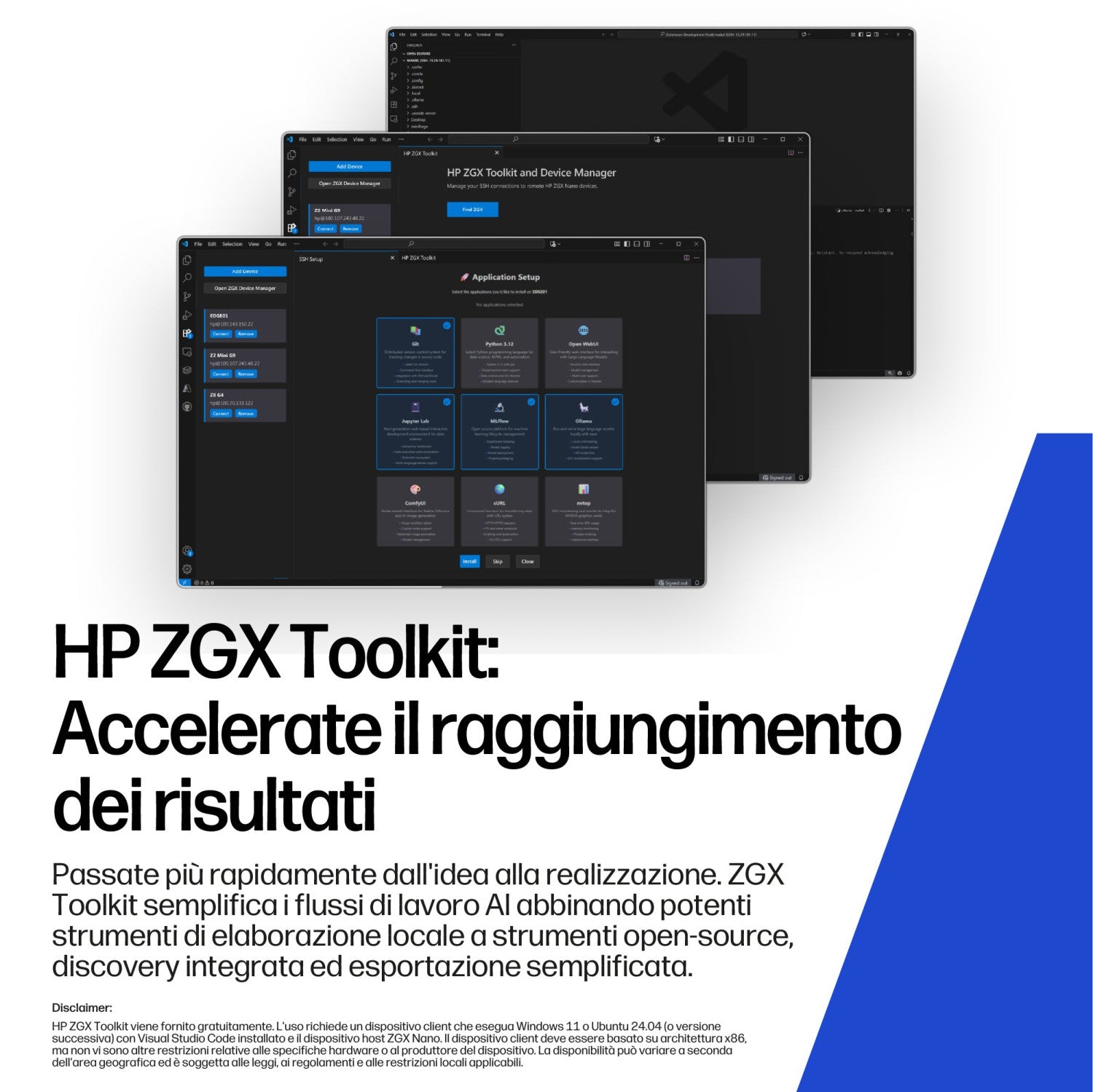 HP ZGX Nano G1n AI GB10 128 GB LPDDR5x-SDRAM 4 TB SSD Linux Mini PC Stazione di lavoro AI Workstation, AI PC Nero