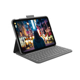 Logitech Slim Folio Custodia con Tastiera Bluetooth QWERTY Italiano per Apple Ipad 10 Grigio