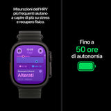 Apple Watch Ultra 4 GPS + Cellular, Cassa 49 mm in titanio nero con Loop in maglia milanese in titanio nero - L