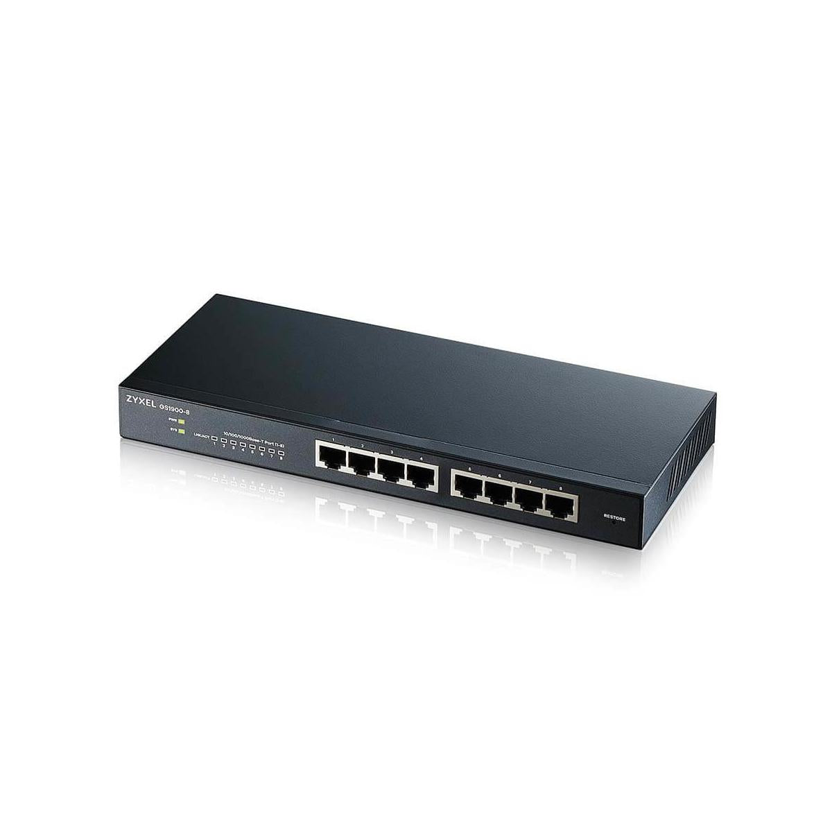 Zyxel GS1900-8 Gestito L2 Gigabit Ethernet (10/100/1000) Nero