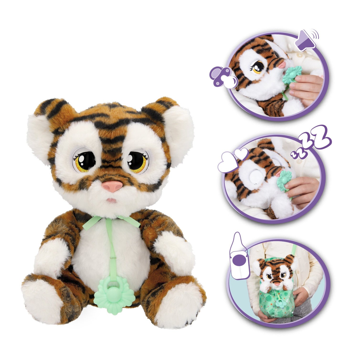 Peluche Imc Toys 927650 BABY PAWS Tigre sonoro con bag