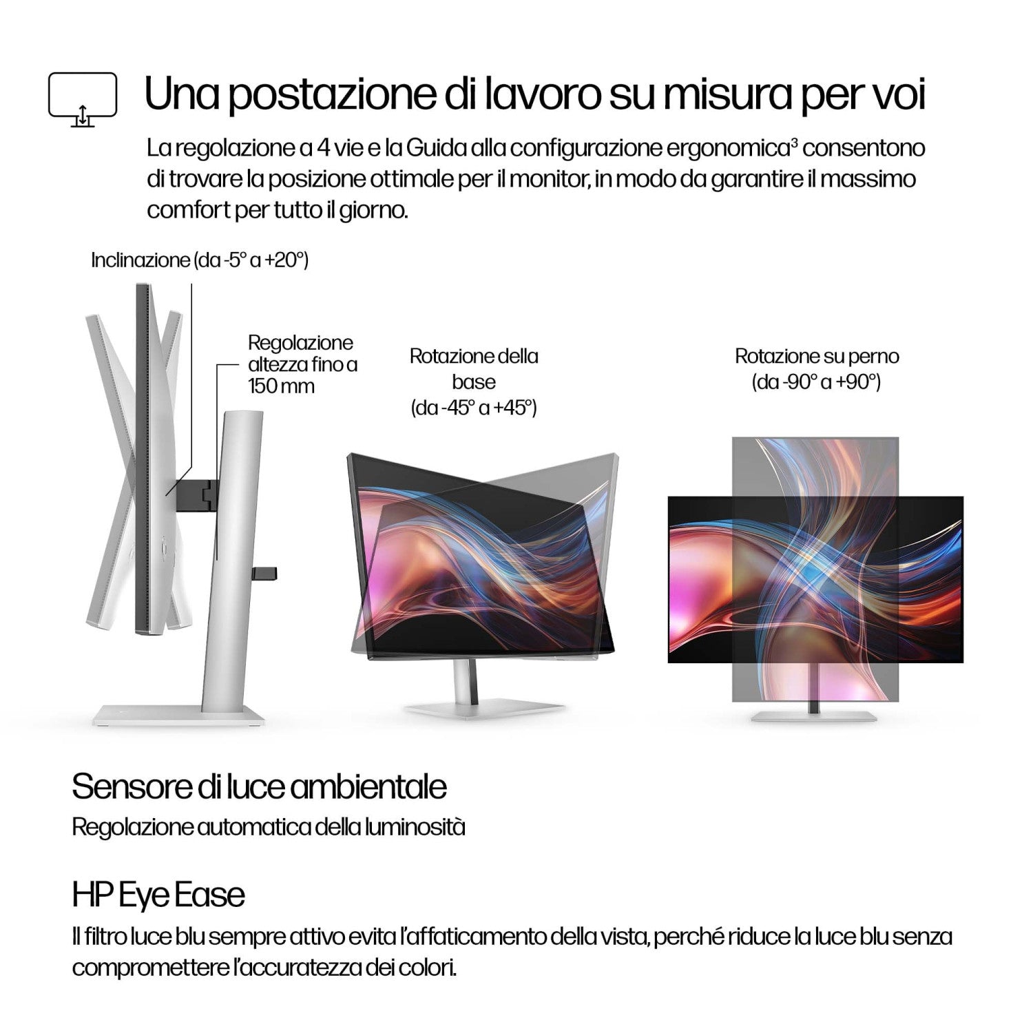HP Series 7 Pro Monitor serie 7 Pro QHD Thunderbolt 4 da 27'' - 727pu