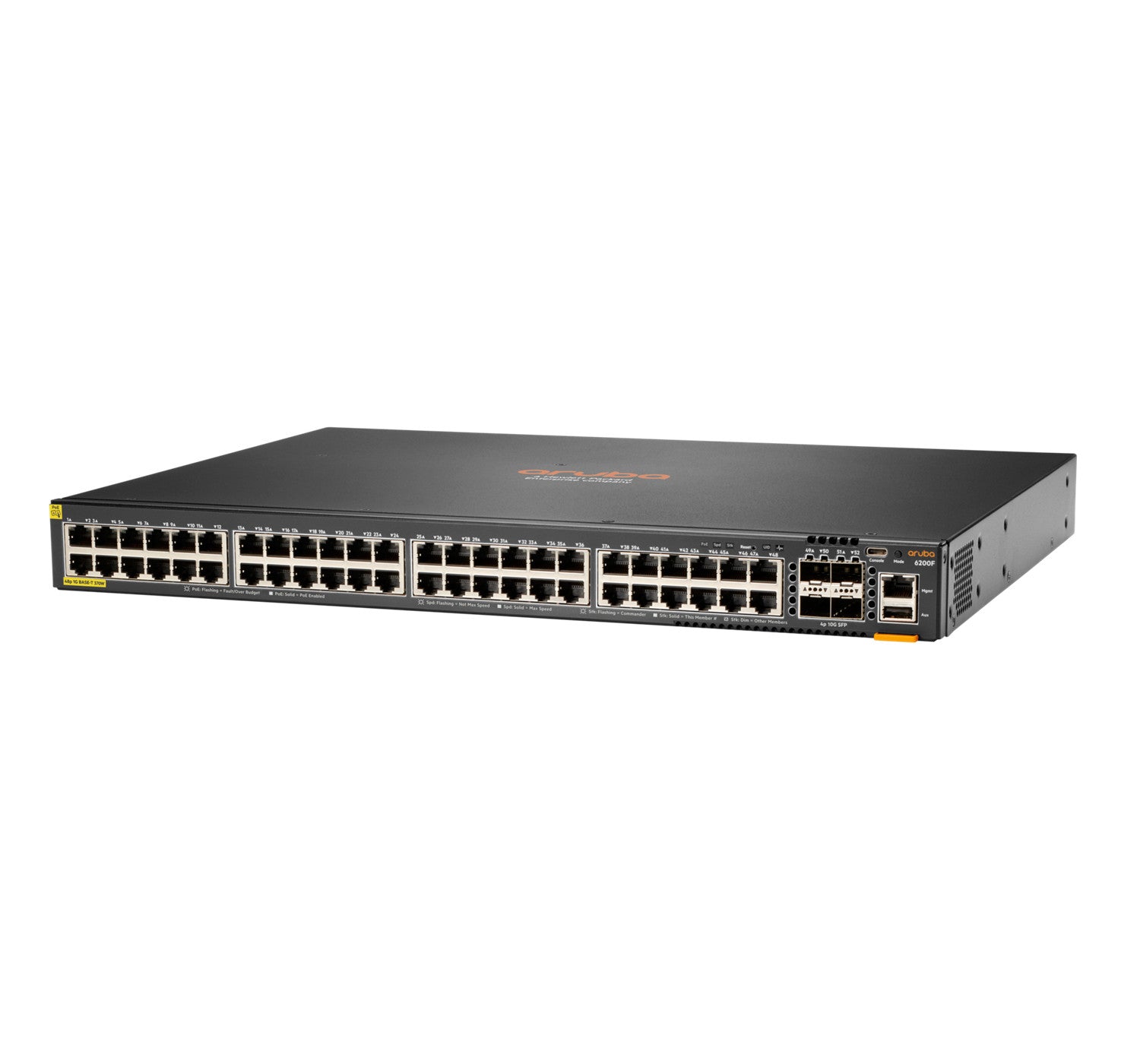 HPE Aruba Networking CX 6200F 48G Class-4 PoE 4SFP 370W Switch