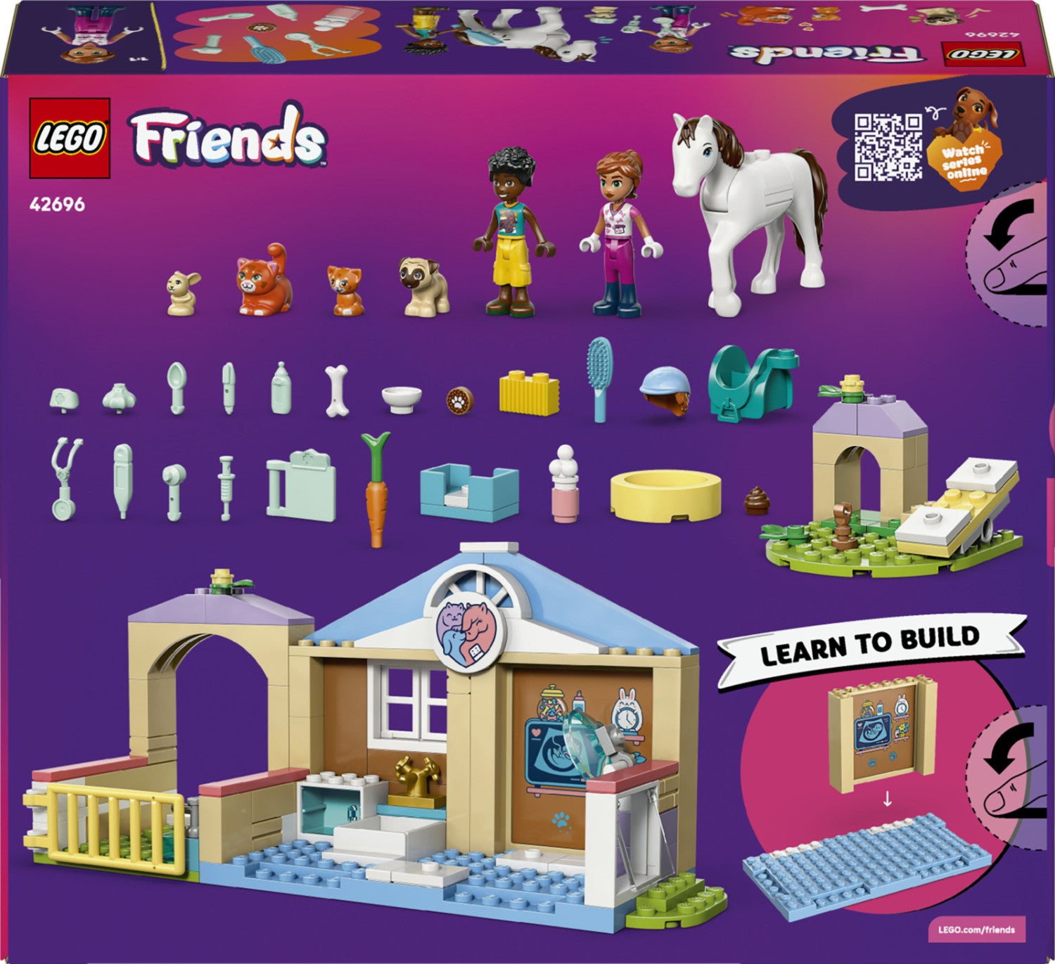 LEGO Friends Clinica Veterinaria 42696 Set da Costruzione con Animali 141 Pezzi età 4
