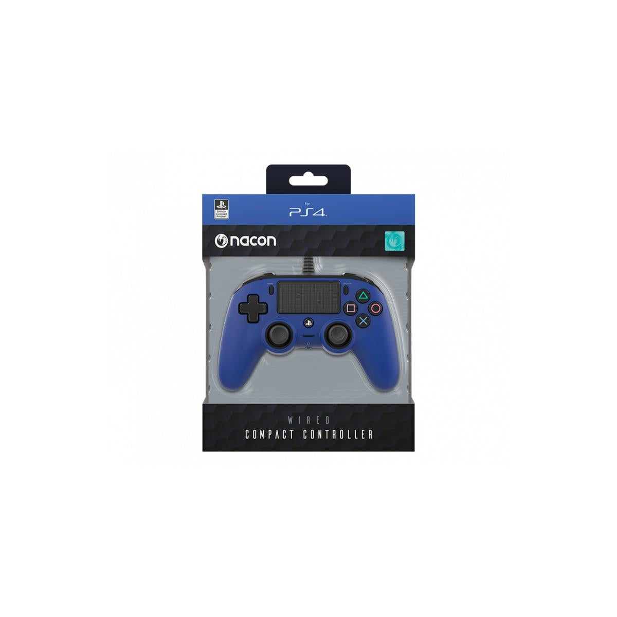 Nacon PS4OFCPADBLUE Compact Controller PS4 Ufficiale Sony PlayStation, Blue