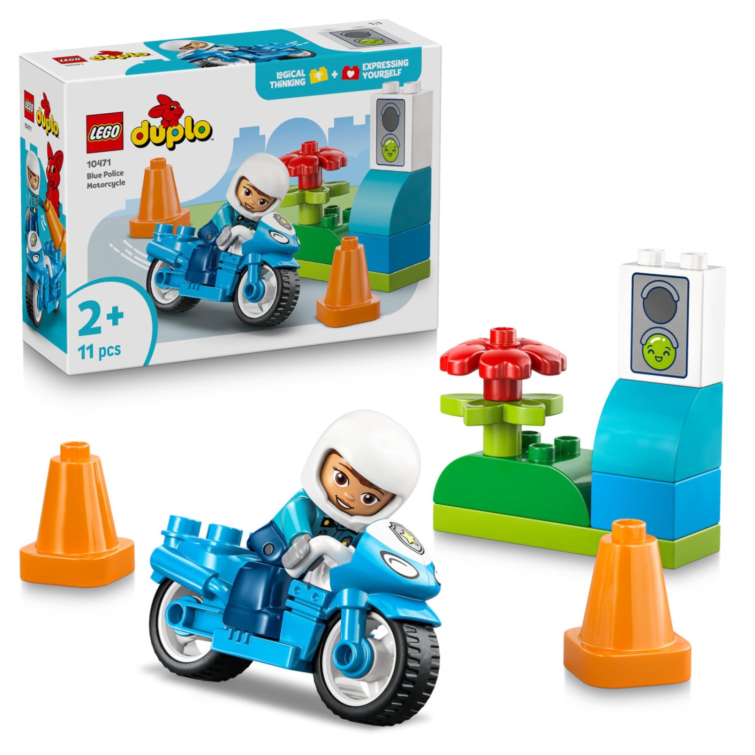 LEGO DUPLO Motocicletta Blu Della Polizia 10471