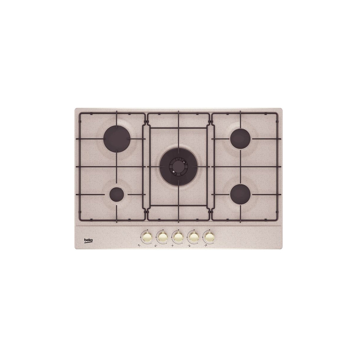Beko HIAW75224SAVR Piano Cottura a Gas 5 Fuochi con Wok 75x51 cm Avena