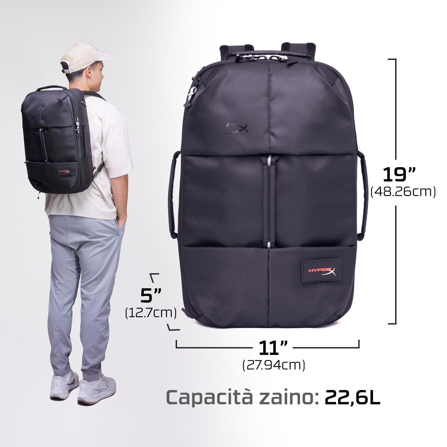 HP Zaino HyperX Knight per notebook fino a 16 pollici Nero
